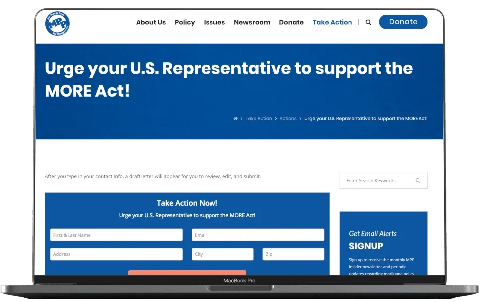 Nonprofit advocates taking action with One Click Politics
